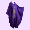 BLESSUME Purple Chasuble Vestment – Liturgical Priest Garment