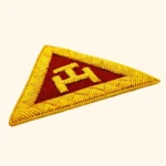Royal Arch Triangle Tau Badge – Hand Embroidered Gold Bullion