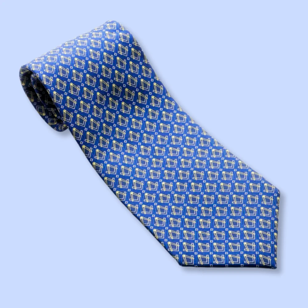 UGLE Craft 100% Silk Masonic Tie – Square & Compass Design