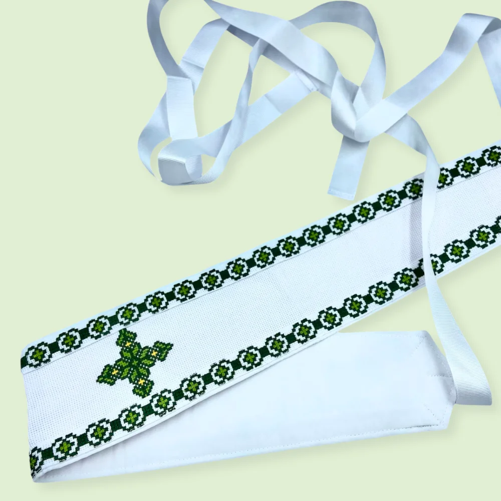 Orthodox Priest Vestments Set – Green Embroidery | Greek Style Clergy Robes - Image 5