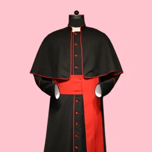 Red Roman Cassock with Mozzetta – Custom Clergy Vestment