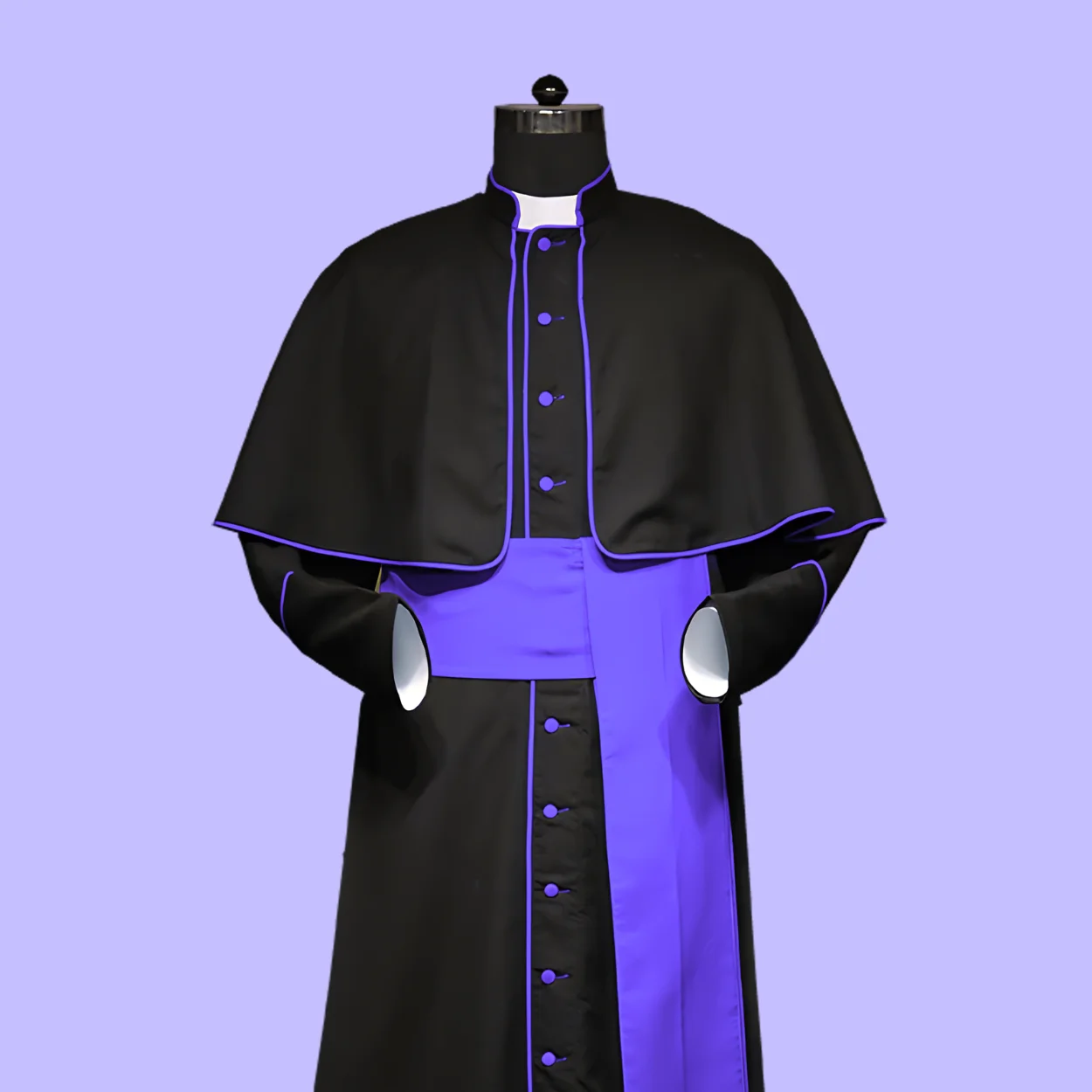 Violet Roman Cassock with Mozzetta – Vestment