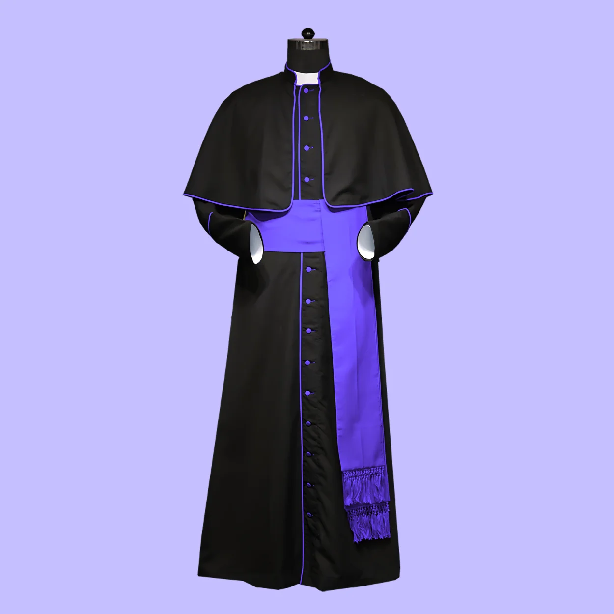 Violet Roman Cassock with Mozzetta – Vestment - Image 2