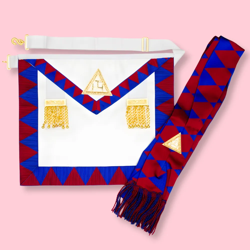 Royal Arch Companions Apron & Sash Set – Lambskin or Imitation Leather