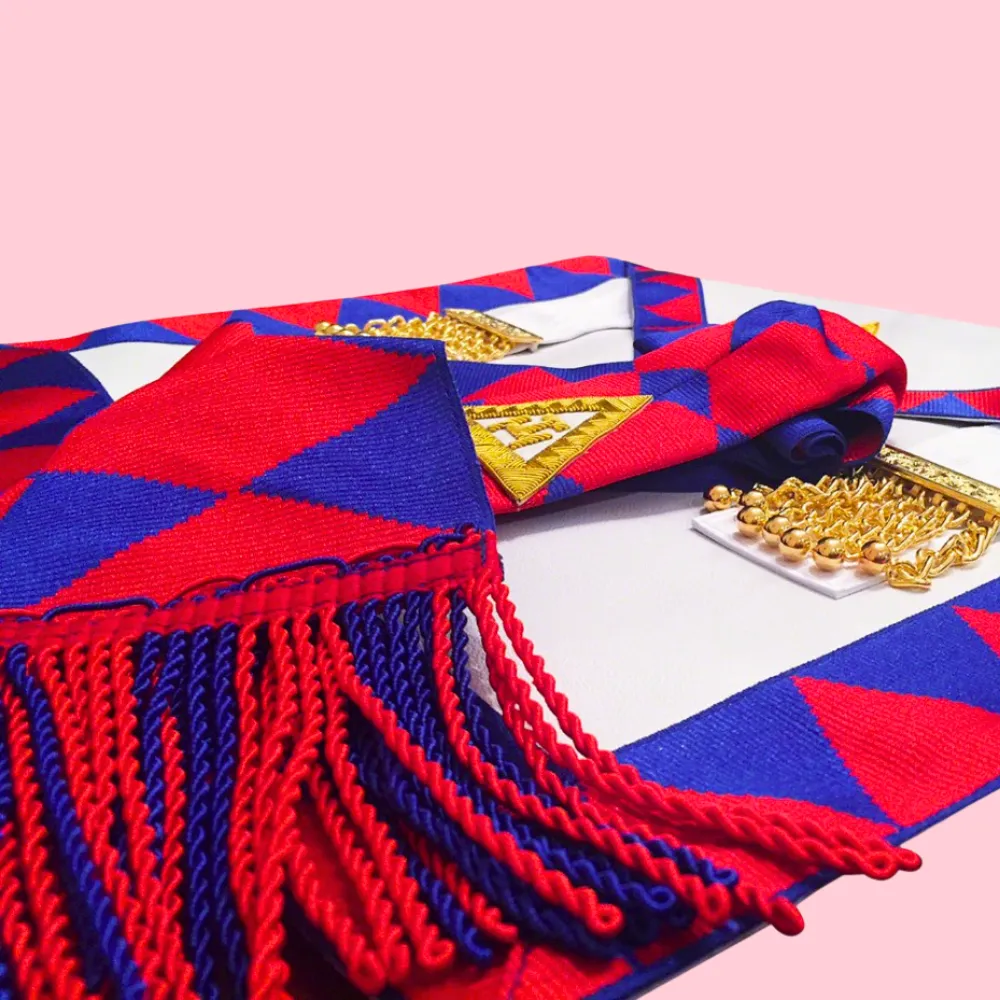 Royal Arch Companions Apron & Sash Set – Lambskin or Imitation Leather - Image 2