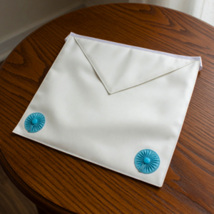 Official UGLE Fellow Craft Apron with Blue Rosettes