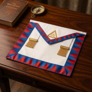Royal Arch Companion Apron & Sash | Premium Lambskin with Gold Fringe